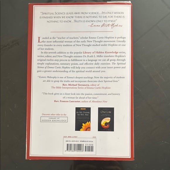 The Spiritual Science Book by Emma Curtis Hopkins - Picture 2 of 2